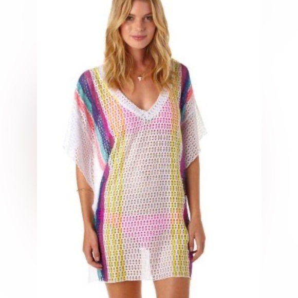 Roxy Other - Roxy knitted crochet poncho swim beach coverup size small